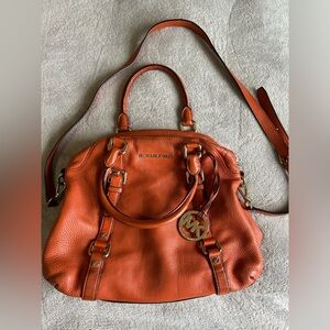 Michael Kors Tangerine Leather Satchel